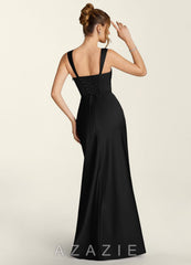 Lorelei Black Satin Corset Mermaid Dress