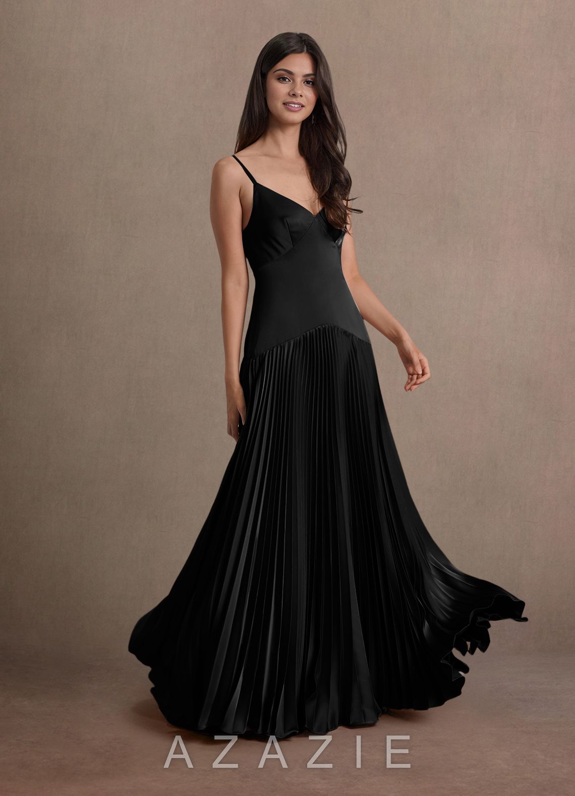 Jill {color} Dropped Waist Gown  black