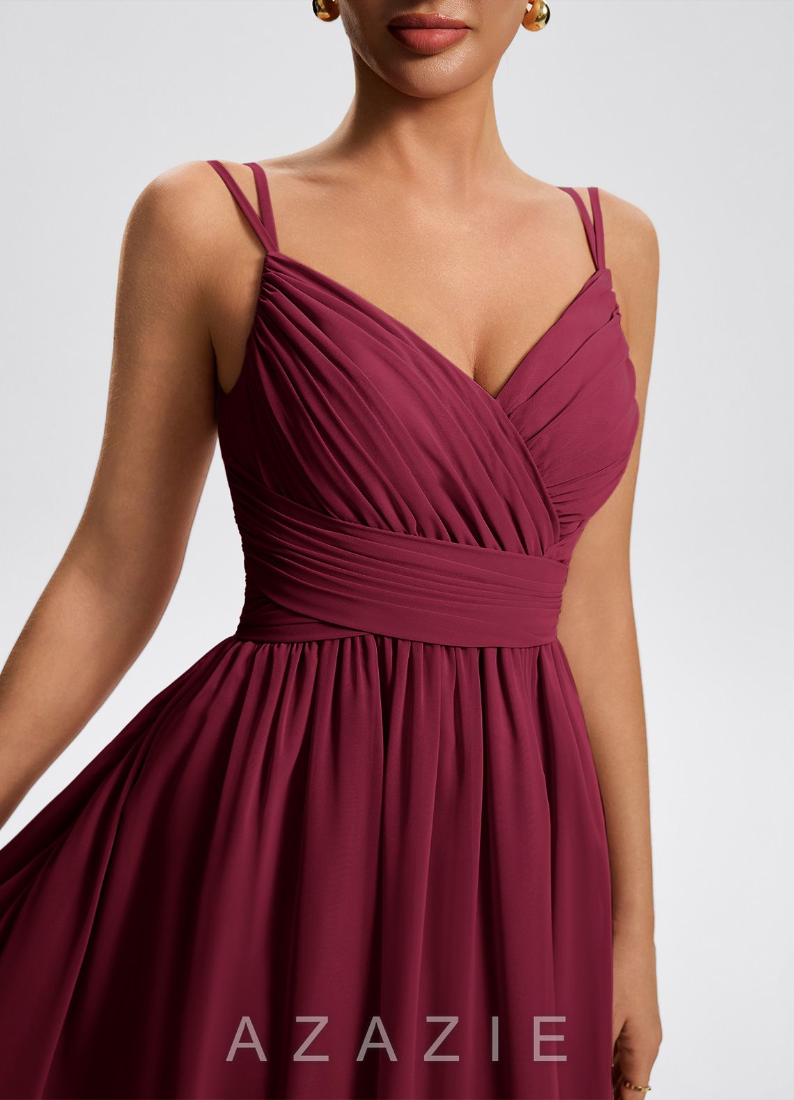 Heloise {color} A-Line Maxi Dress Atelier Dress  sp_burgundy_#bg567