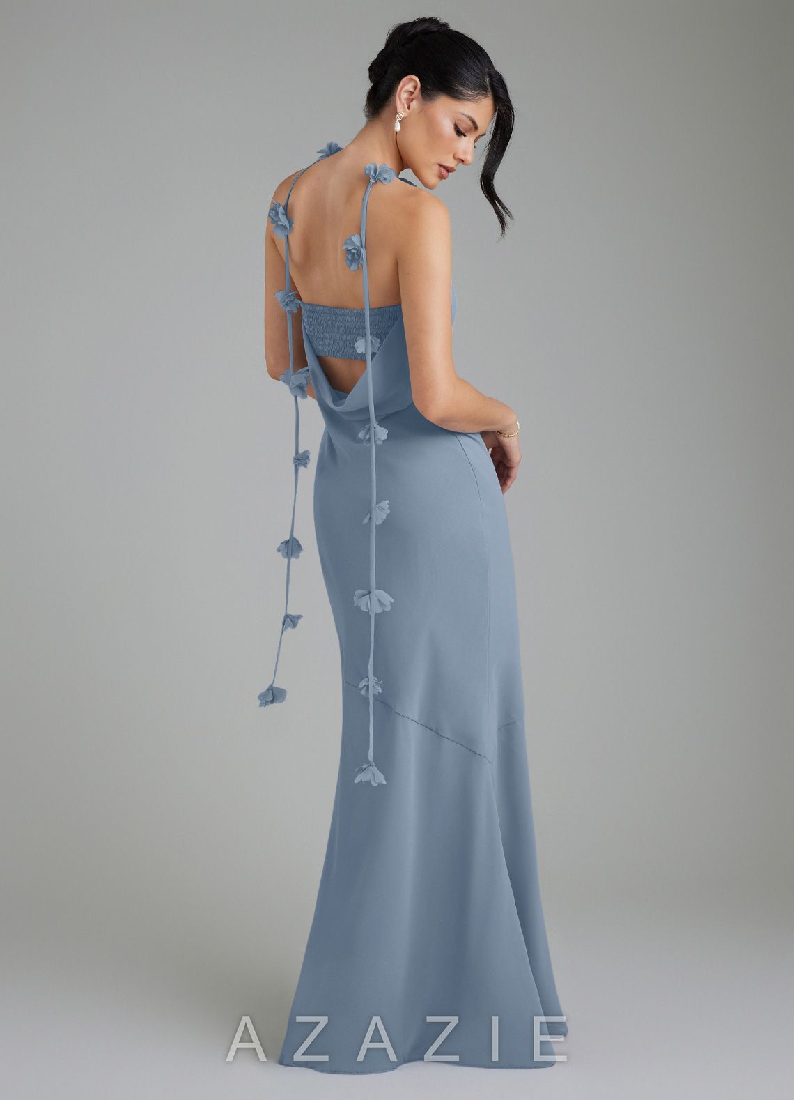 Azazie Annalise Dusty Blue Mermaid Chiffon Dress dusty_blue