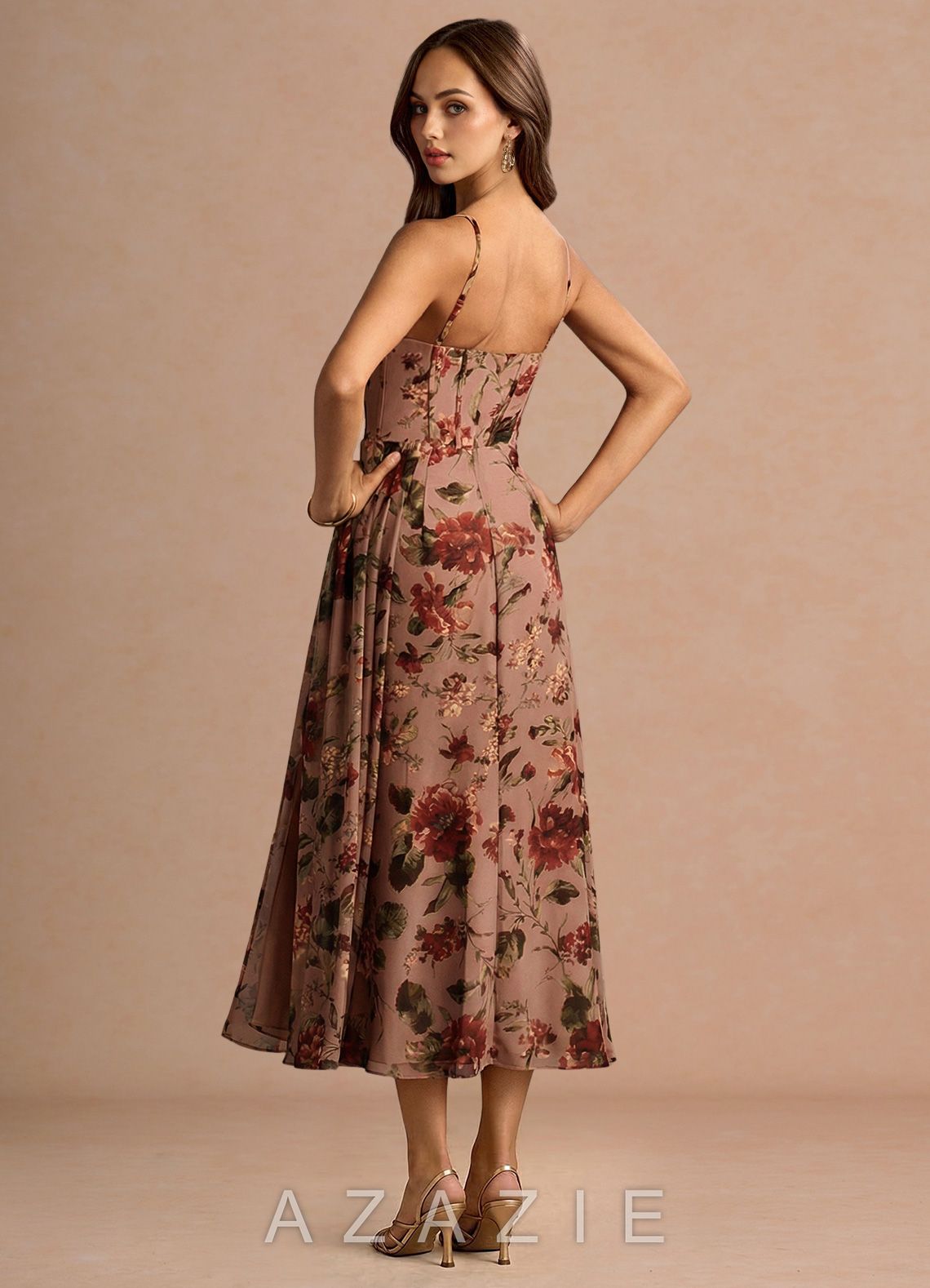 Aurra {color} Midi Dress  sp_mauve_multi_#mm134318
