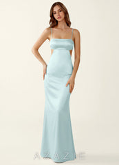 Mariannella Mist Open Back Satin Vacation Dress