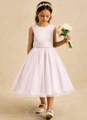 Azazie Bea Blushing Pink A-Line Bow Matte Satin Dress blushing_pink