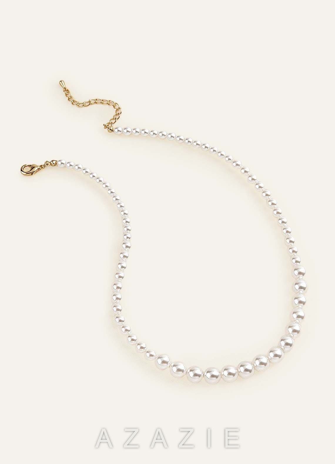 Elegant Pearl Necklace  ivory