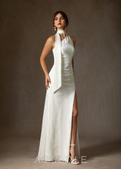 Azazie Misty Diamond White Sheath One Shoulder Floral Jacquard Dress diamond_white