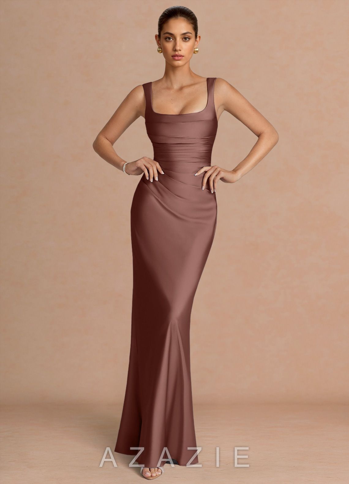 Hovira {color} Maxi Dress  mocha_coco_#134126