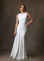 Azazie Yara Diamond White Mermaid Stretch Satin Dress diamond_white