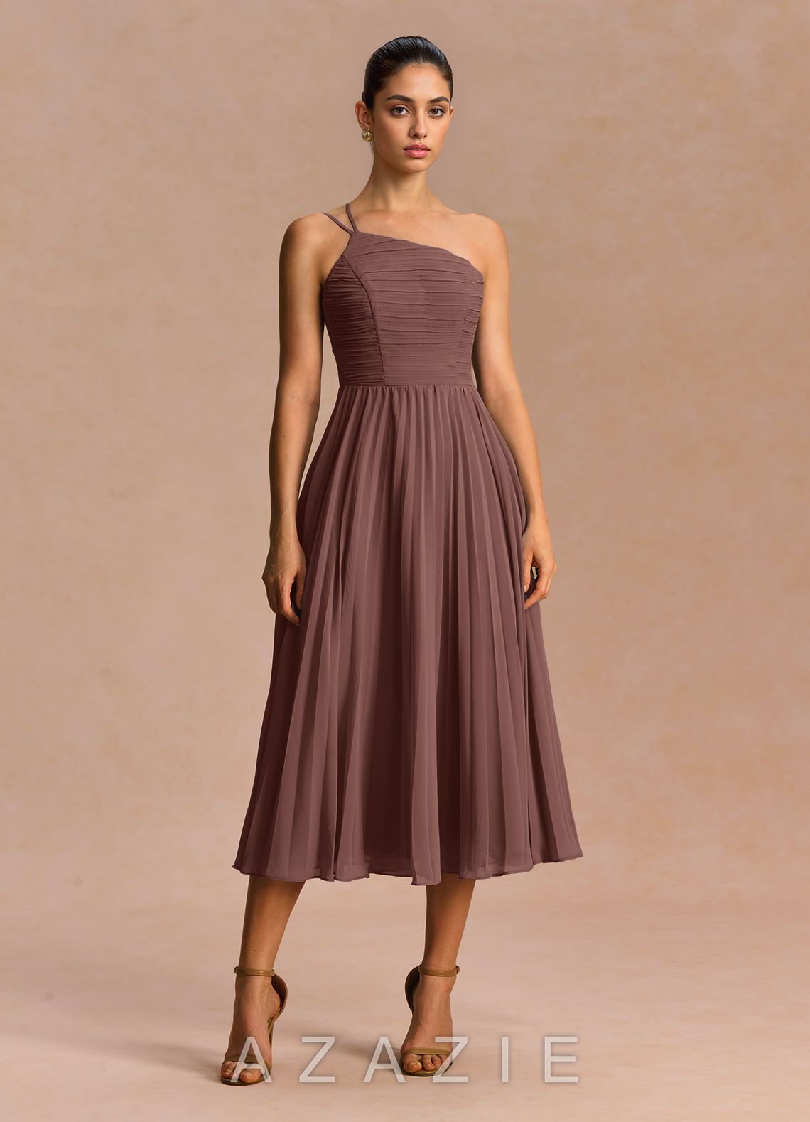 Oliva {color} Midi Dress  mocha_coco_#134126