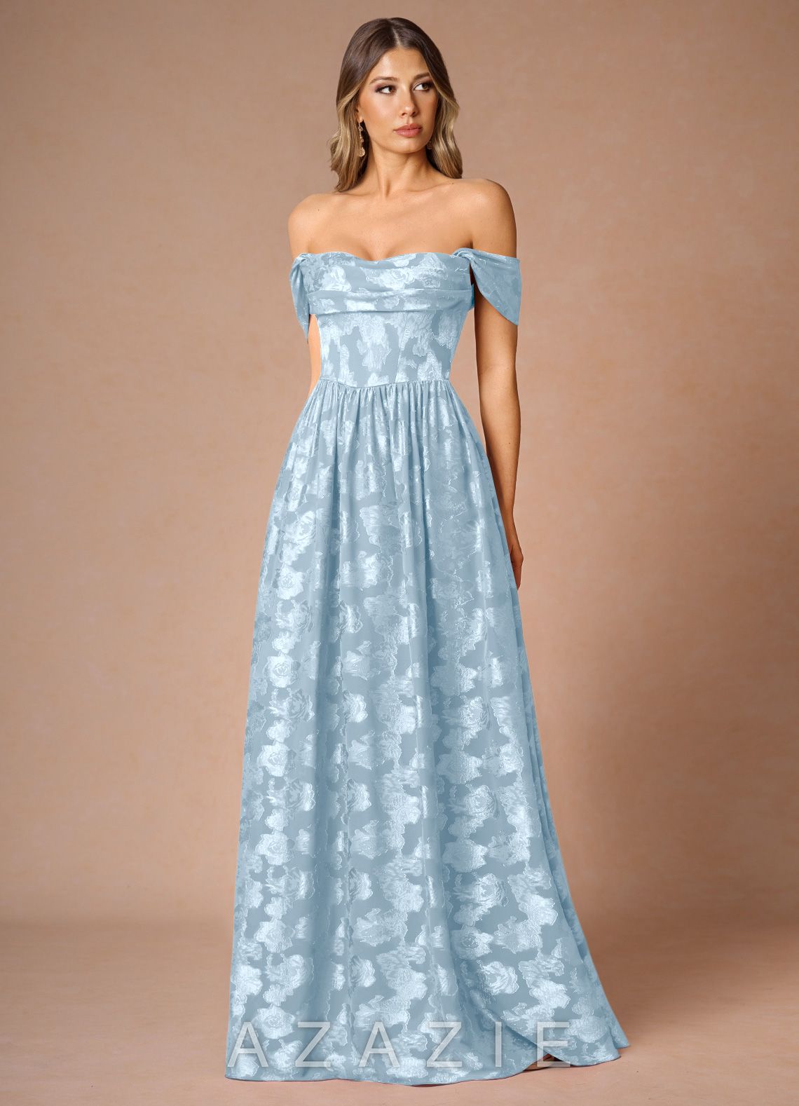 Hazel {color} Pleated Maxi Dress  sp_powder_blue_#pb134304