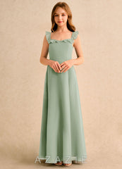Azazie Chip Girls Formal Dusty Sage A-Line Sleeveless Chiffon Dress dusty_sage