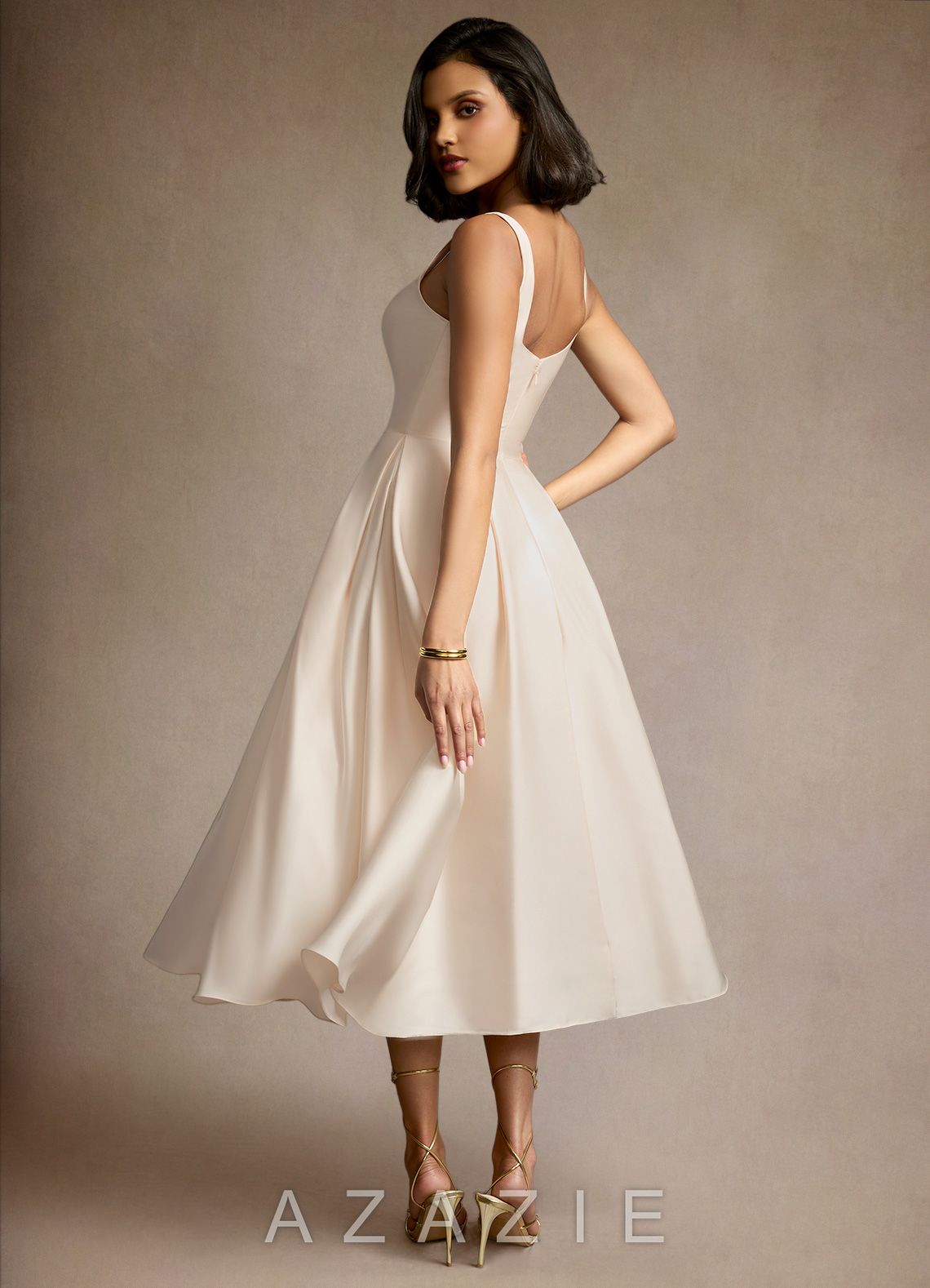 Olivia {color} Pleated Midi Dress  sp_cream_#cr134128