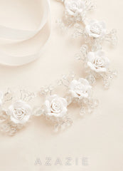3D Floral Flower Girl Headpiece