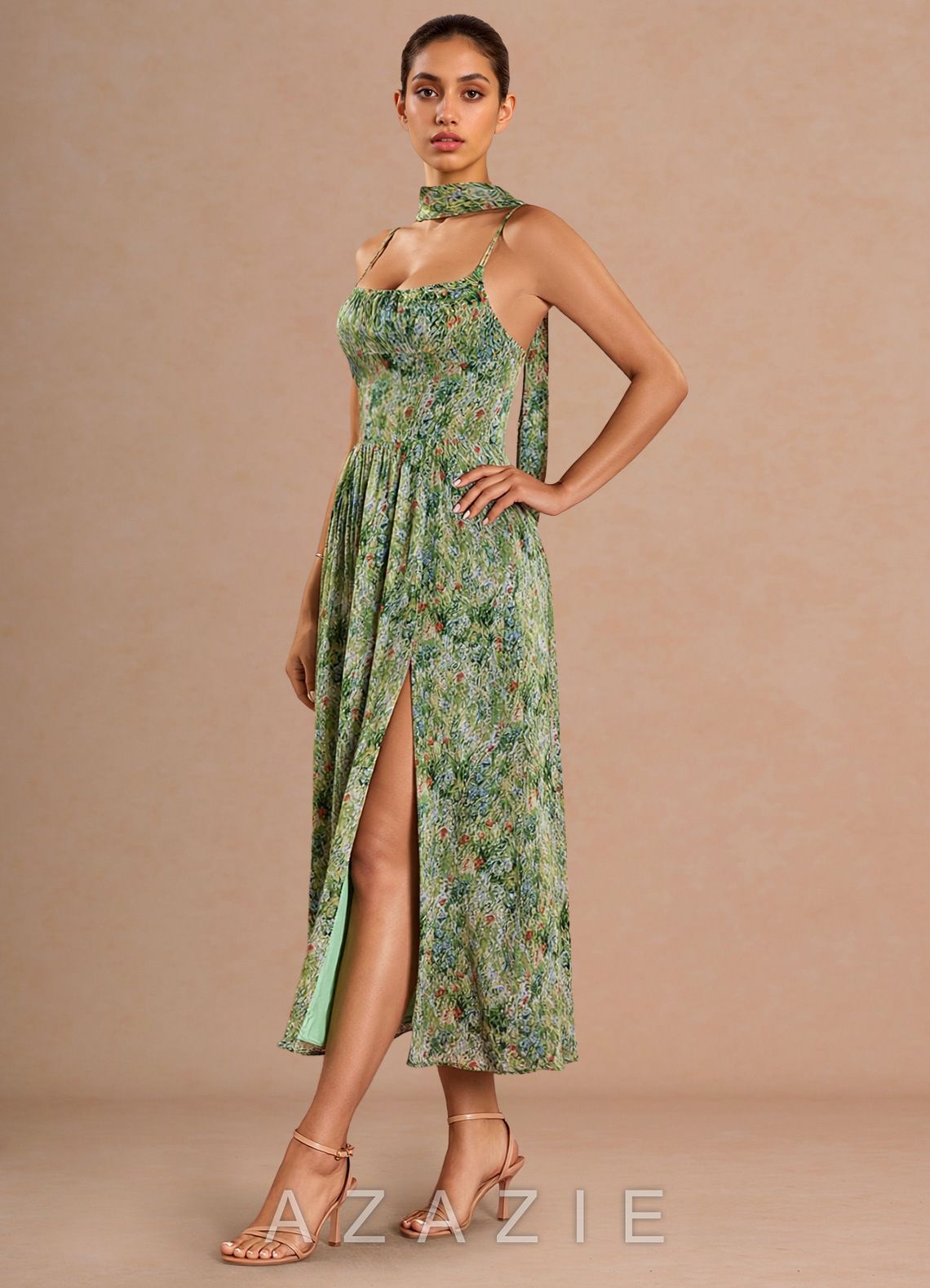 Lolla {color} Midi Dress  sp_green_floral_#gf134901
