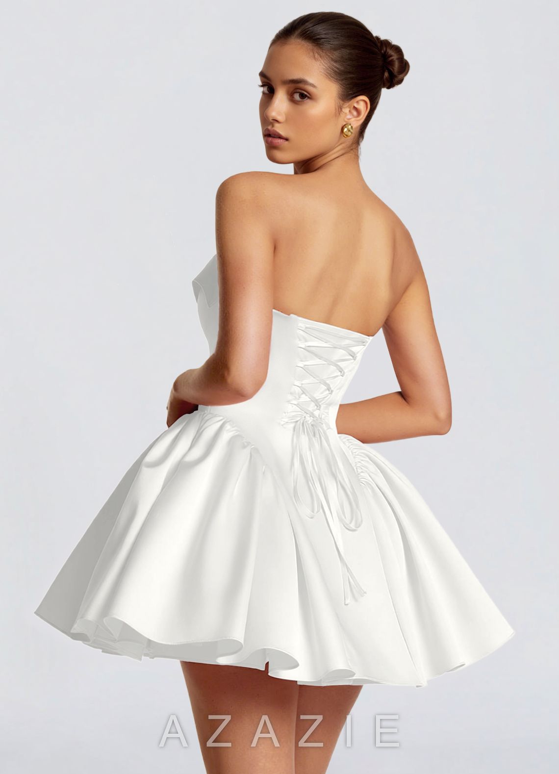 Hebe {color} Mini Dress  white_#wt134112