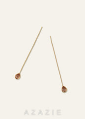 Crystal Teardrop Threader Earrings