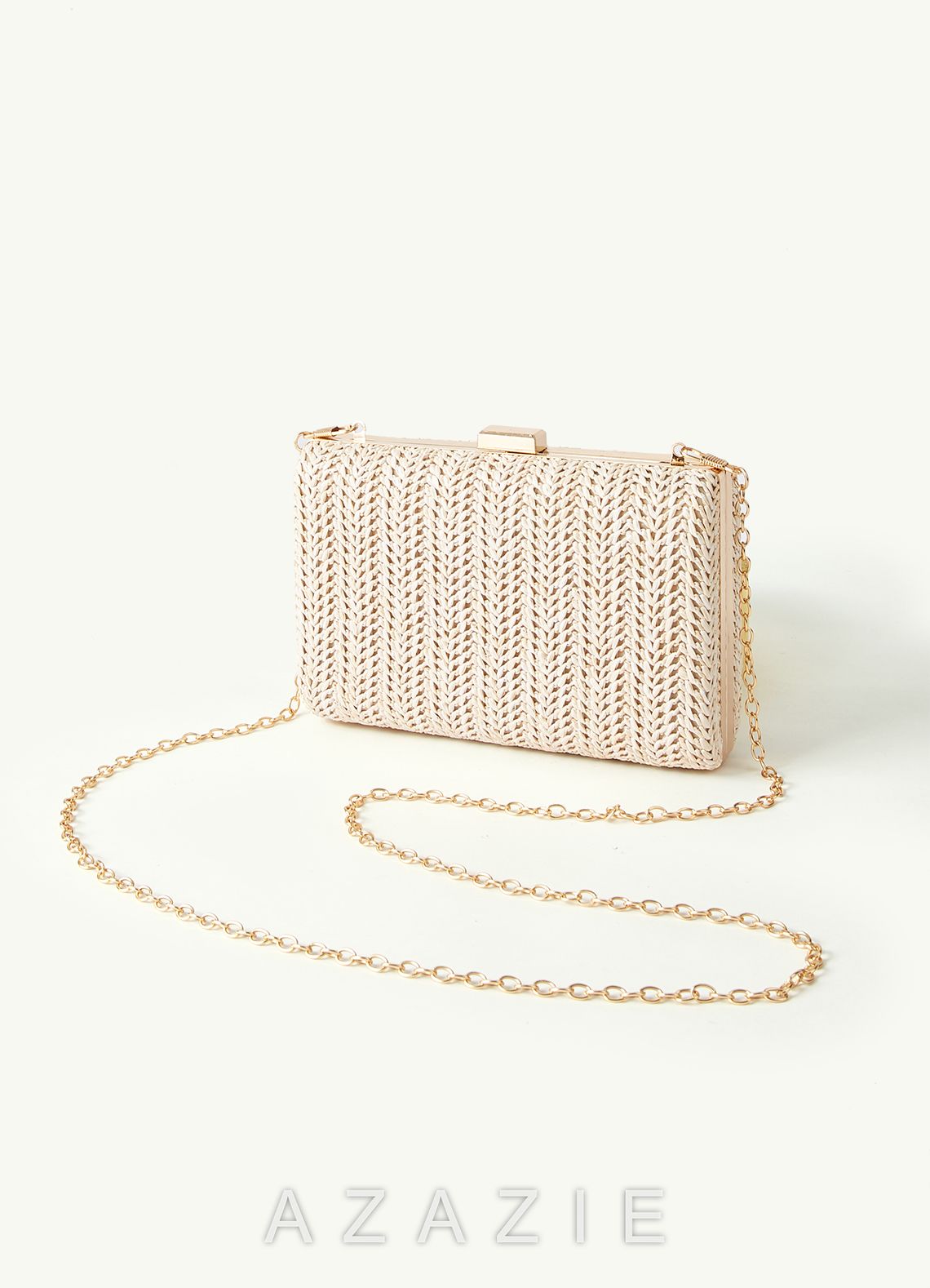 Woven Wicker Clutch Bag