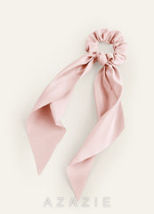 Matching Color Matte Satin Hair Scarf Scrunchie