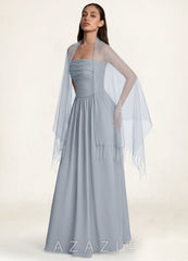 Azazie Sheer Tassel Organza Shawl  dusty_blue