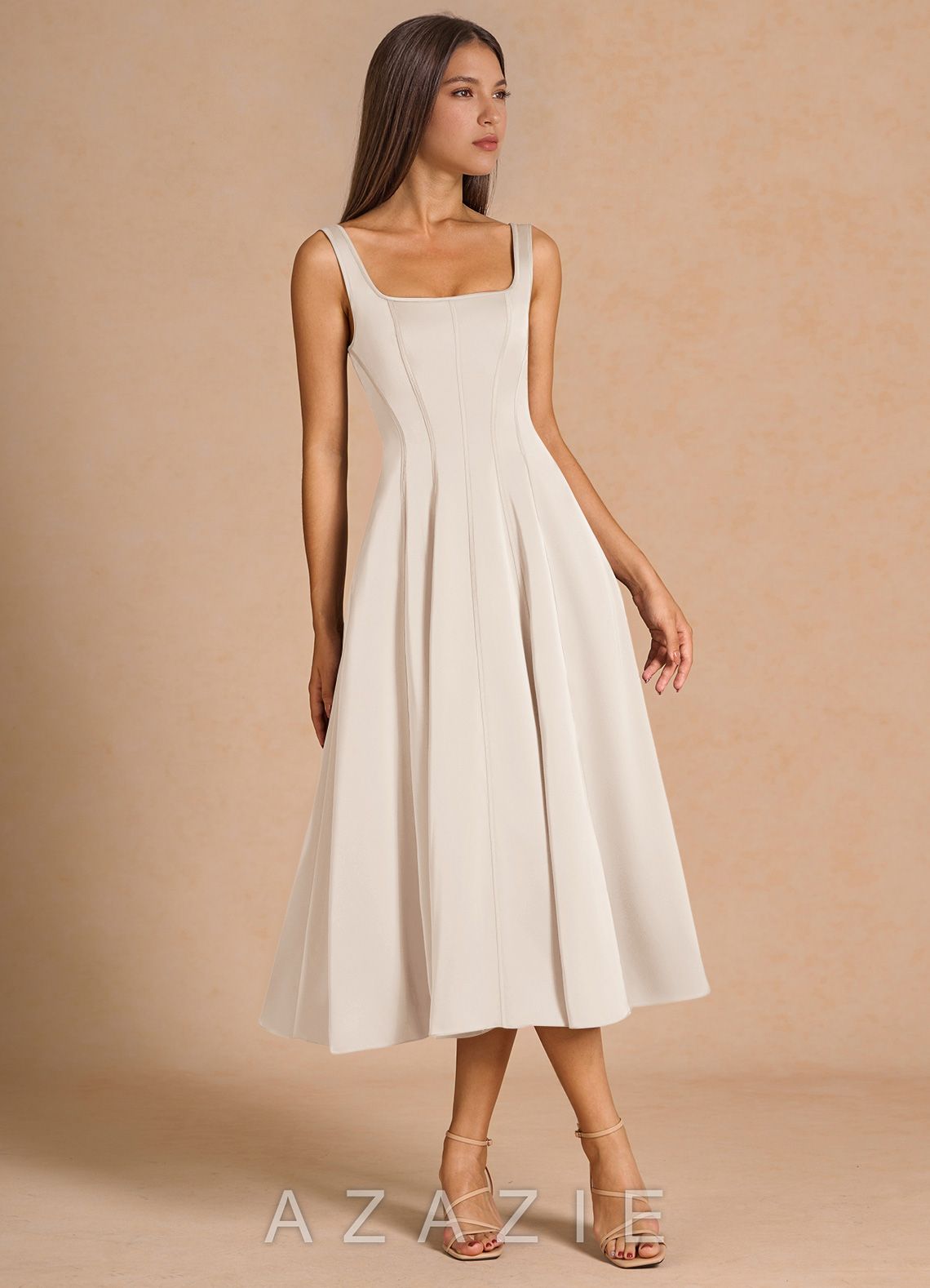 Nolia {color} Midi Dress  sp_cream_#cr134128
