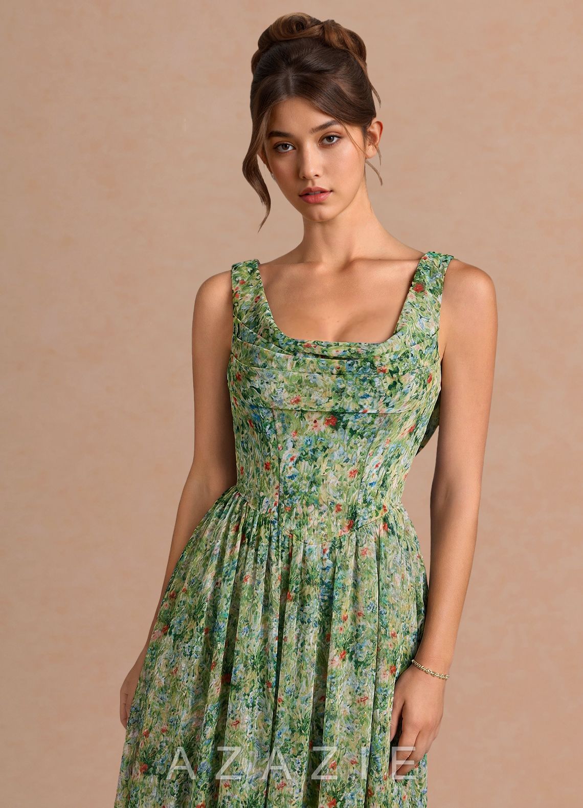 Jessamy {color} Midi Dress  sp_green_floral_#gf134901