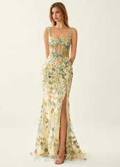 Posey Lemon Sorbet Lace Mermaid Prom Dress