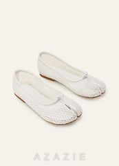 Mesh Split-Toe Tabi Fold Ballerina Ballet Flats