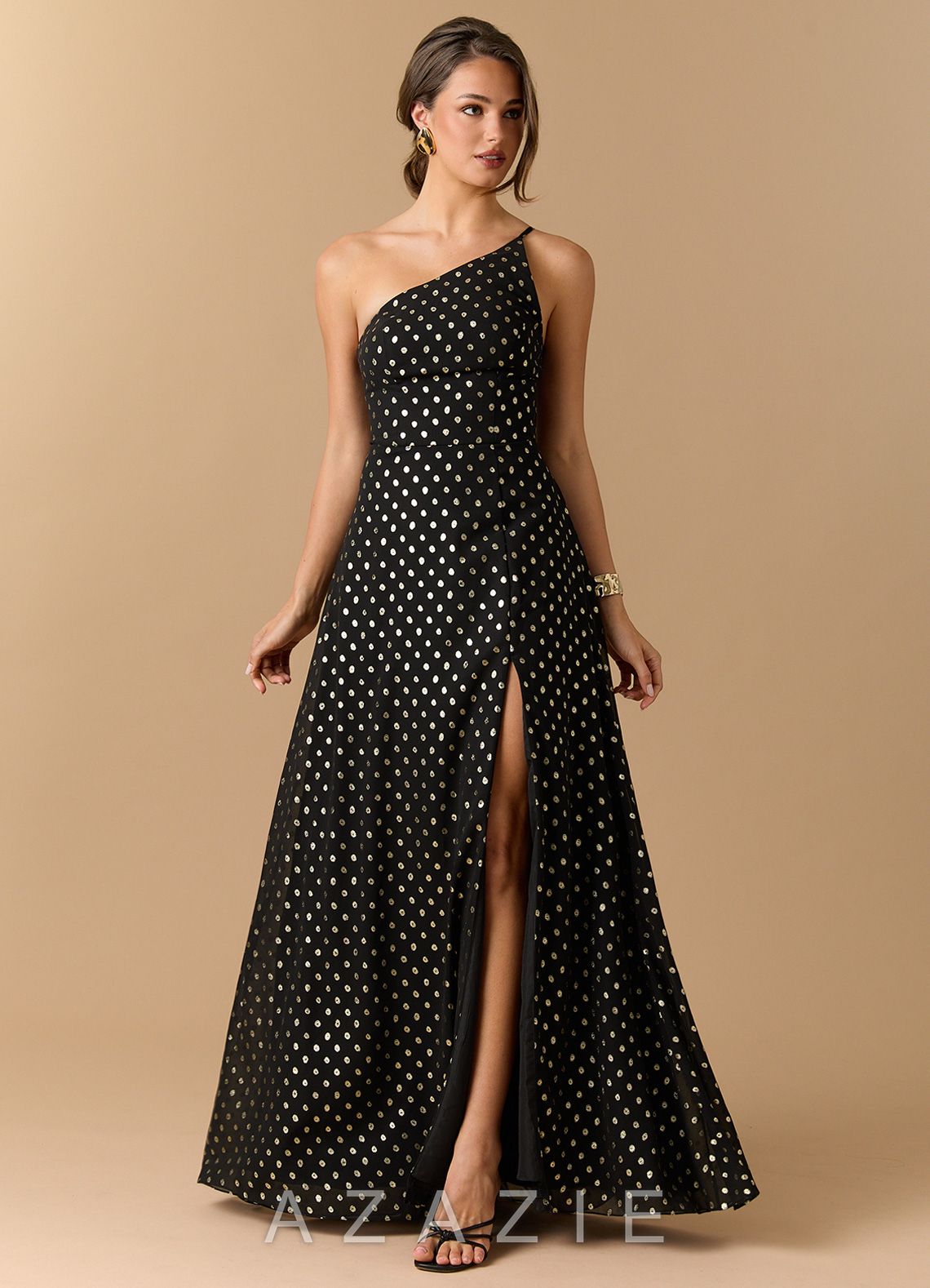 Kiera {color} Maxi Dress  sp_black_gold_polkadot_#bp134307