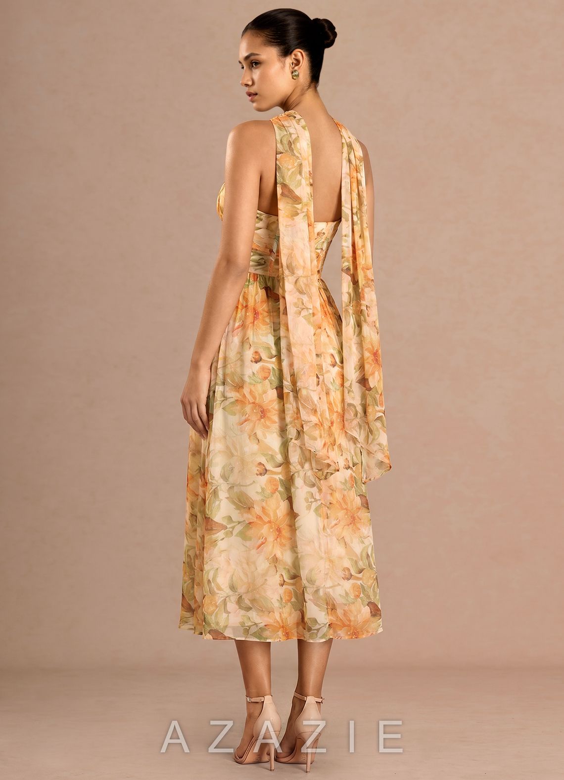 Caralynne {color} Midi Dress  sp_peach_bloom_#pb134369