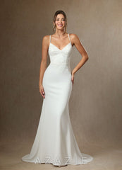 Azazie Kita Wedding Dress Diamond White Mermaid Lace Stretch Crepe Dress