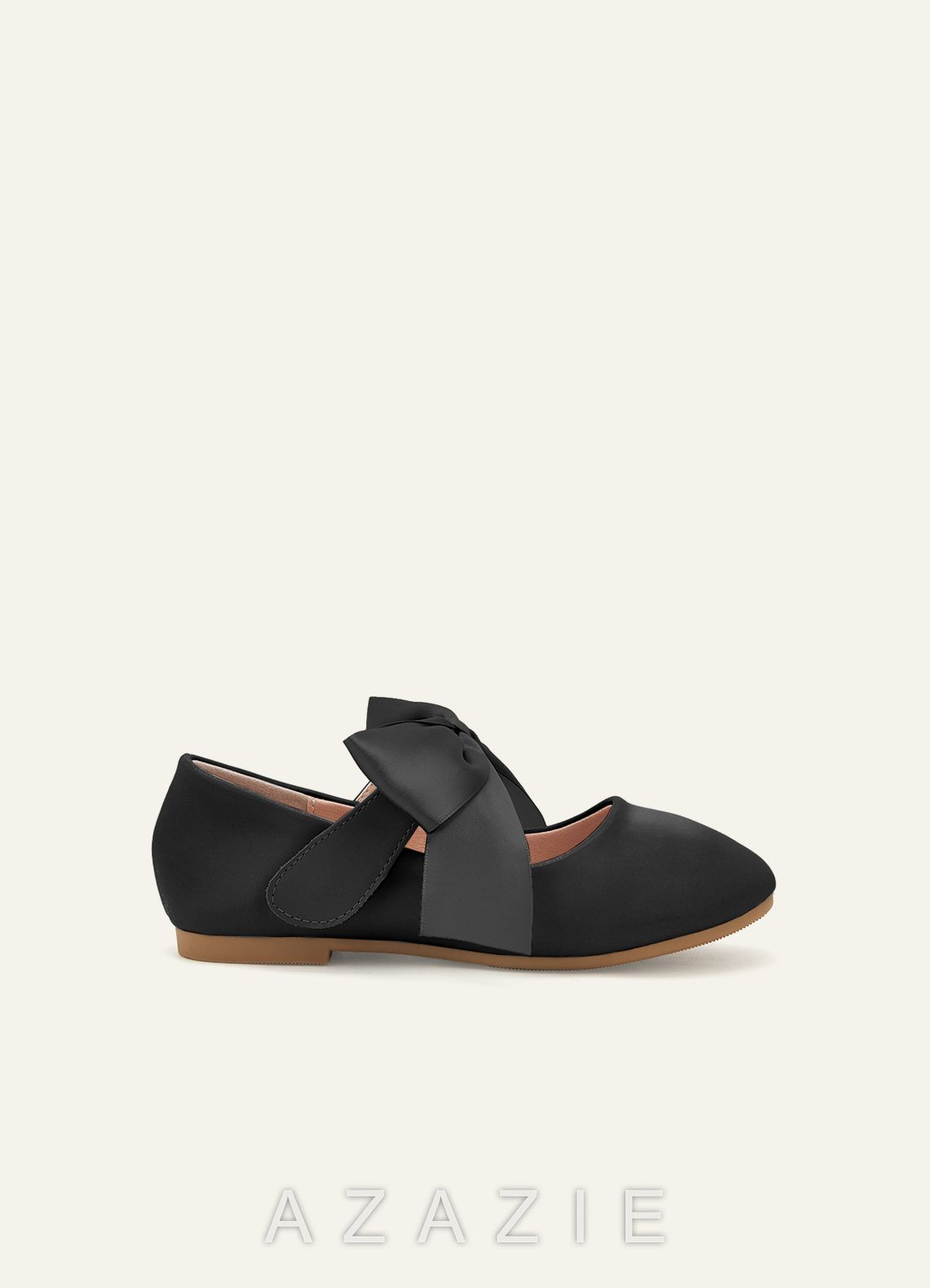 Satin Bow Mary Jane Girls' Flat Shoes