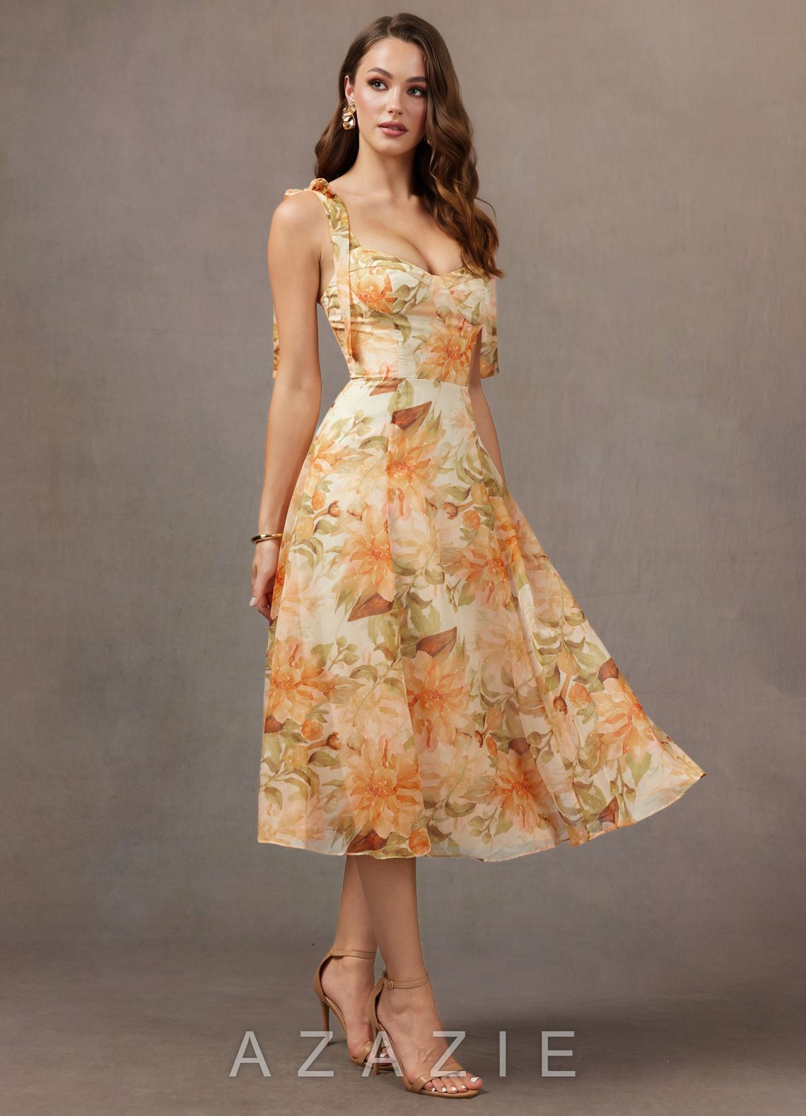 Jess {color} Midi Dress  sp_peach_bloom_#pb134369