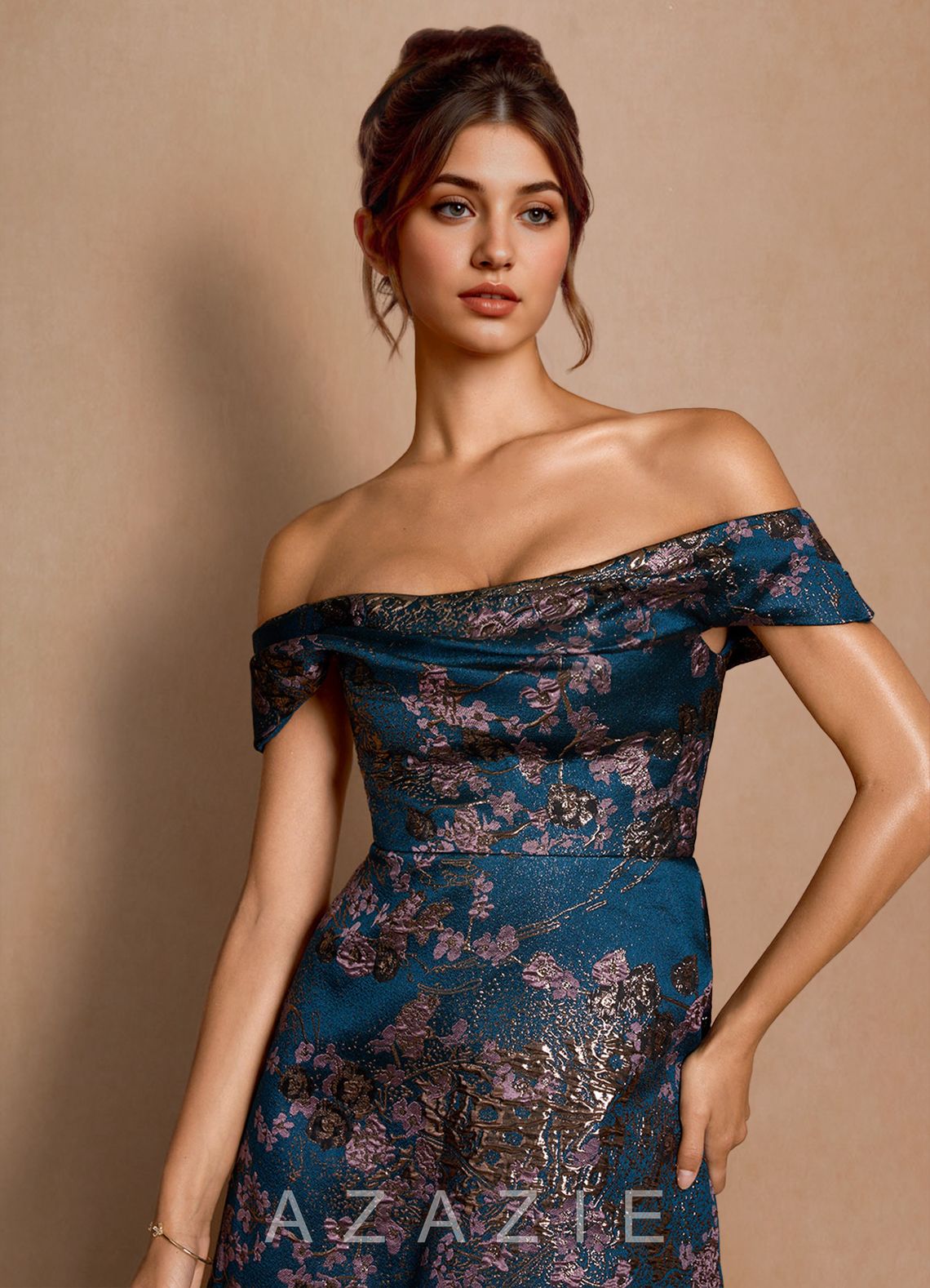 Jordan {color} Midi Dress  sp_teal_floral_#tf134963