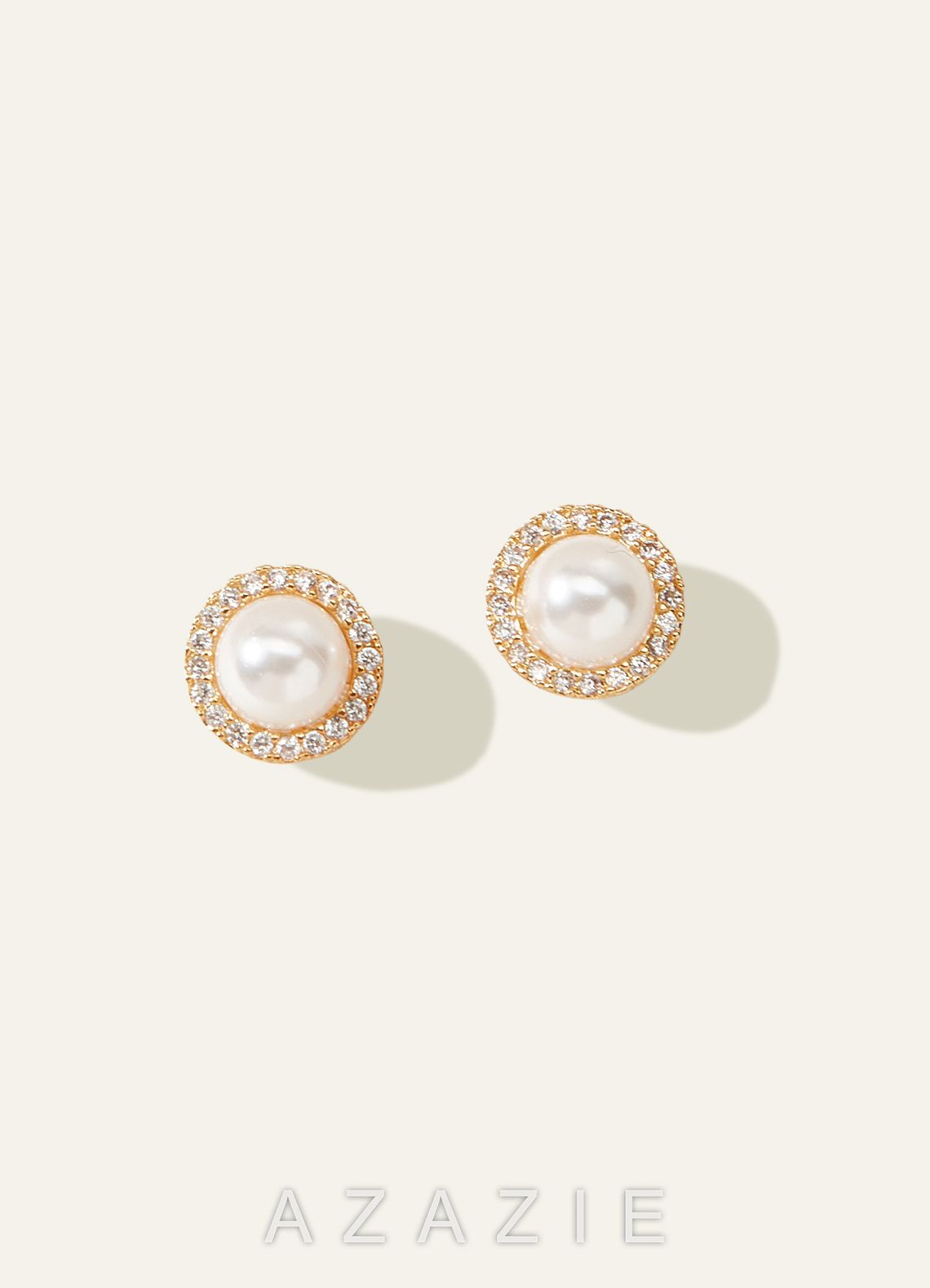Pearl Halo Stud Earrings