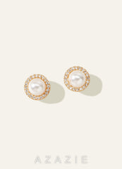 Pearl Halo Stud Earrings