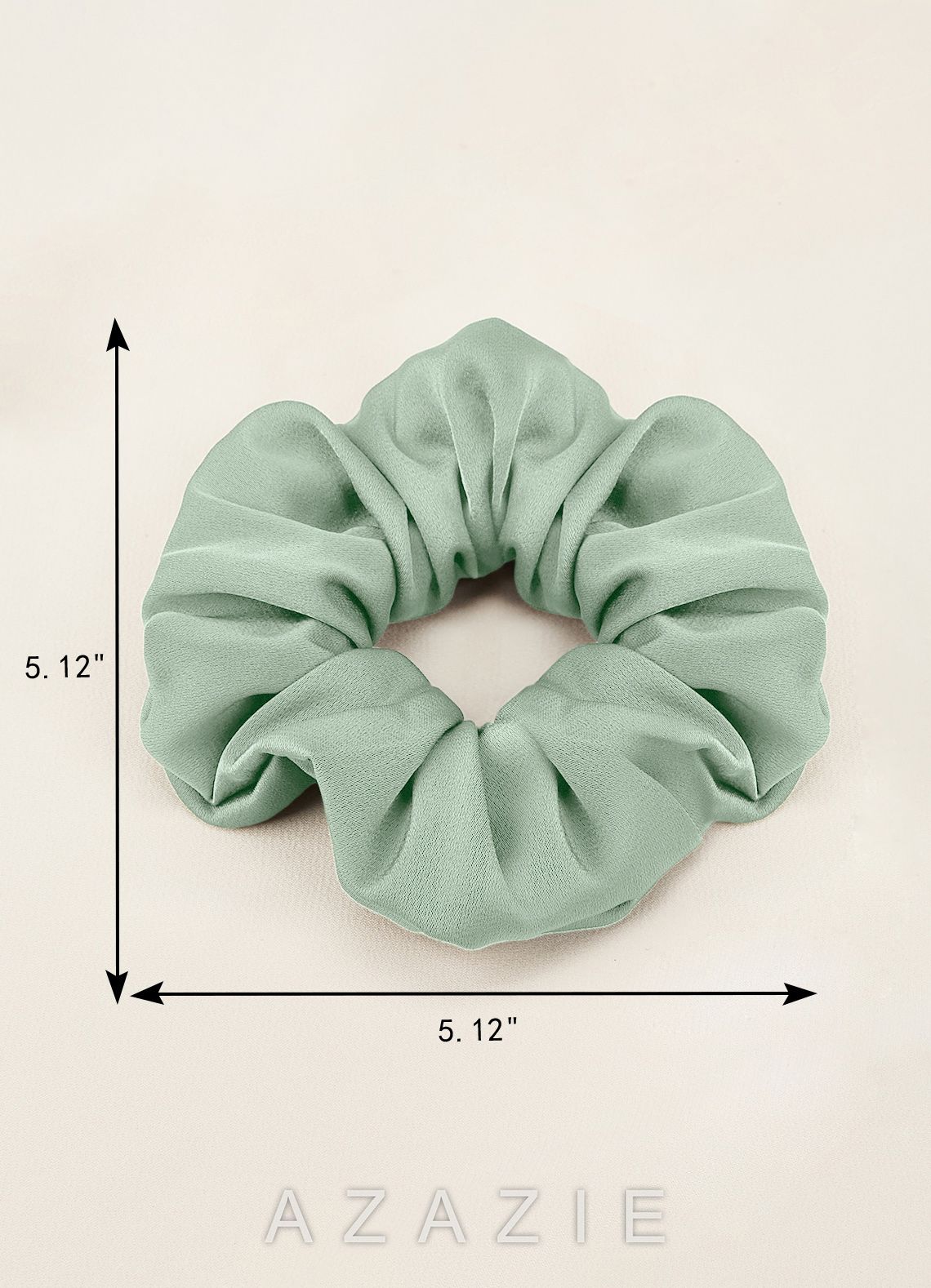 Matching Color Six-Piece Bridesmaid Stretch Satin Over Size Scrunchie Set