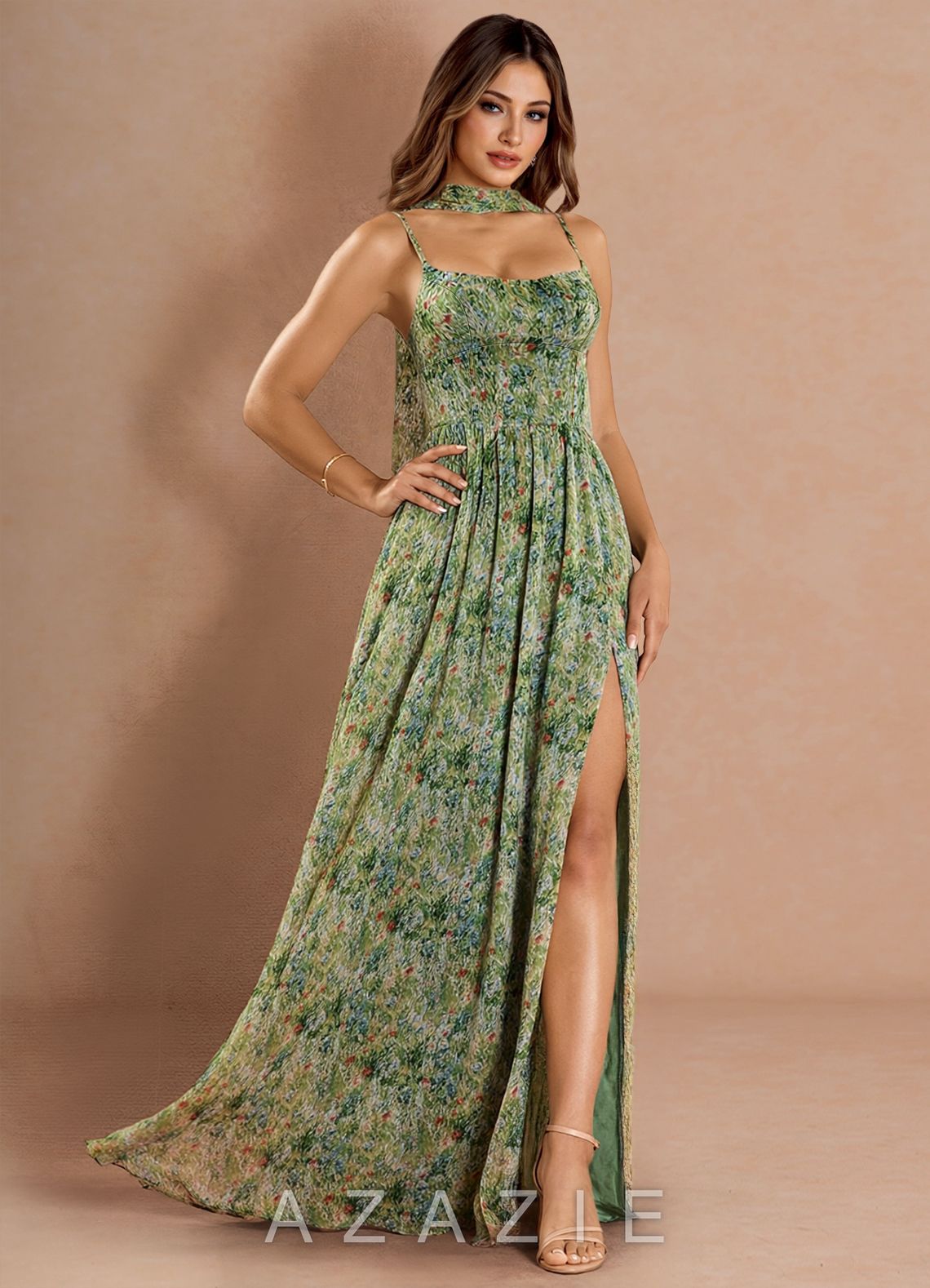 Lolla {color} Maxi Dress  sp_green_floral_#gf134901