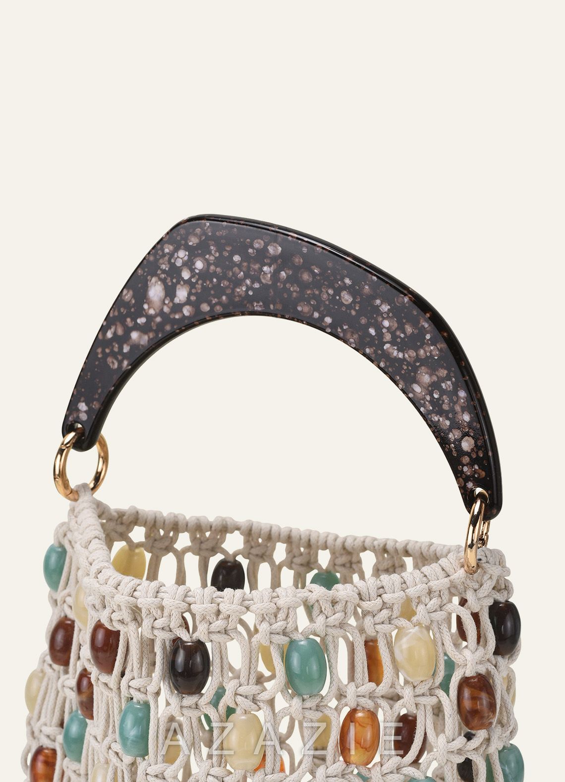 Handwoven Beaded Handbag Bag with Drawstring Pouch