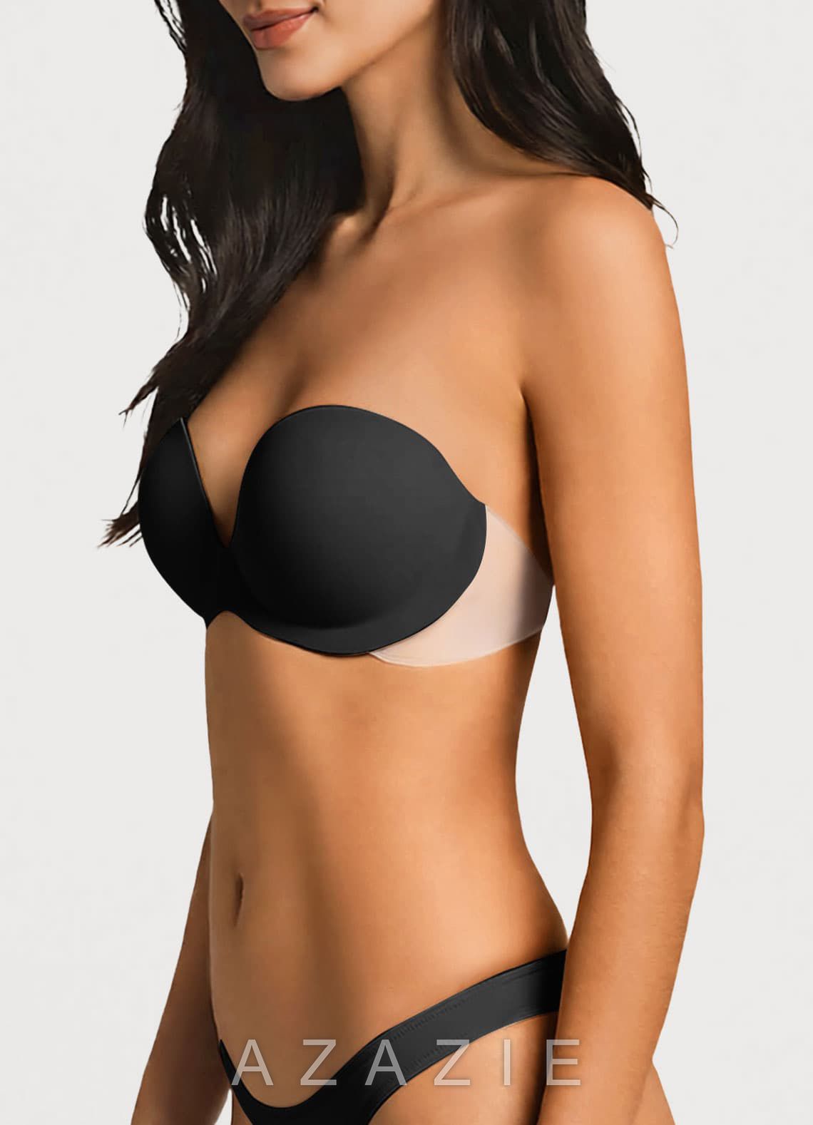 Azazie Convertible Multiway Seamless Bra  black