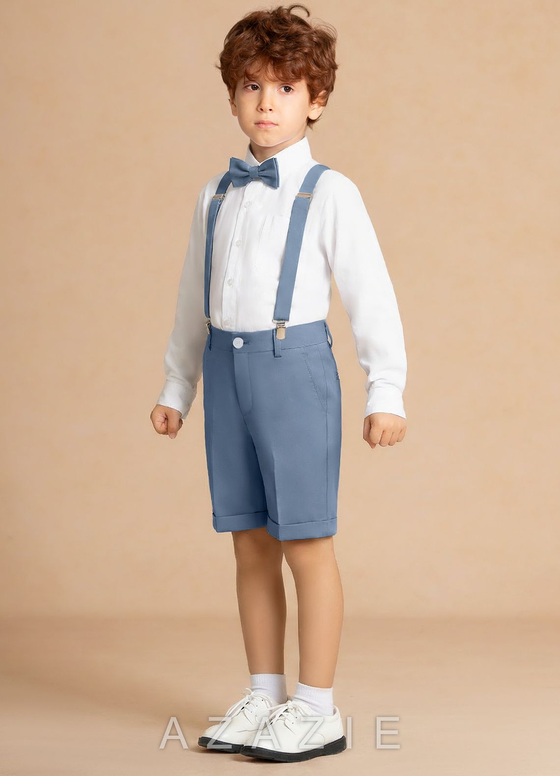 Finn Dusty Blue Boy 4-Piece Shorts Suit