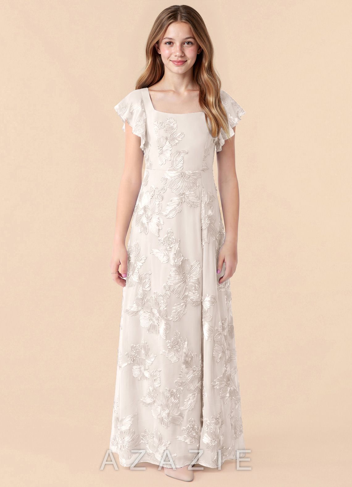 Azazie Jaymie Junior Formal Dress  sp_cloud_white_#cw134325