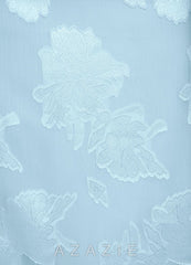 Azazie Apryl Sky Blue A-Line One Shoulder Floral Jacquard Burnout Dress sky_blue