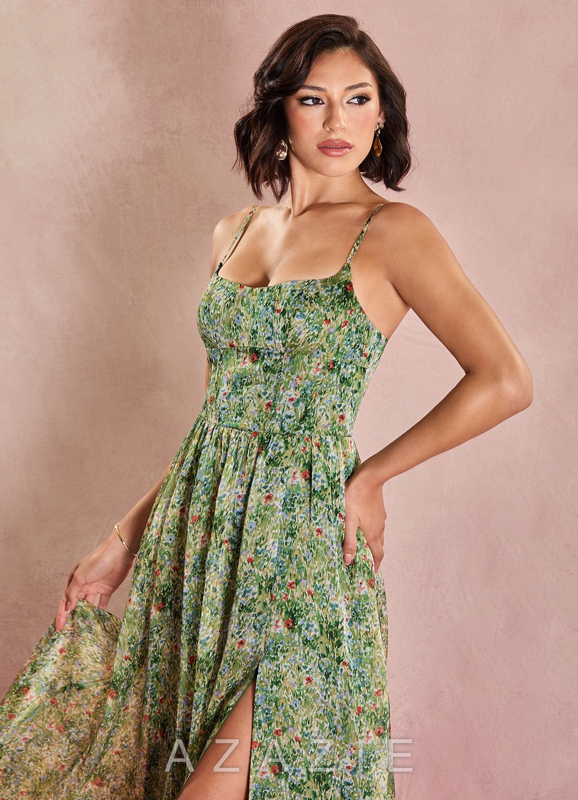 Lolla {color} Maxi Dress  sp_green_floral_#gf134901