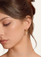 14K Gold Plated Birthstone Huggies  april