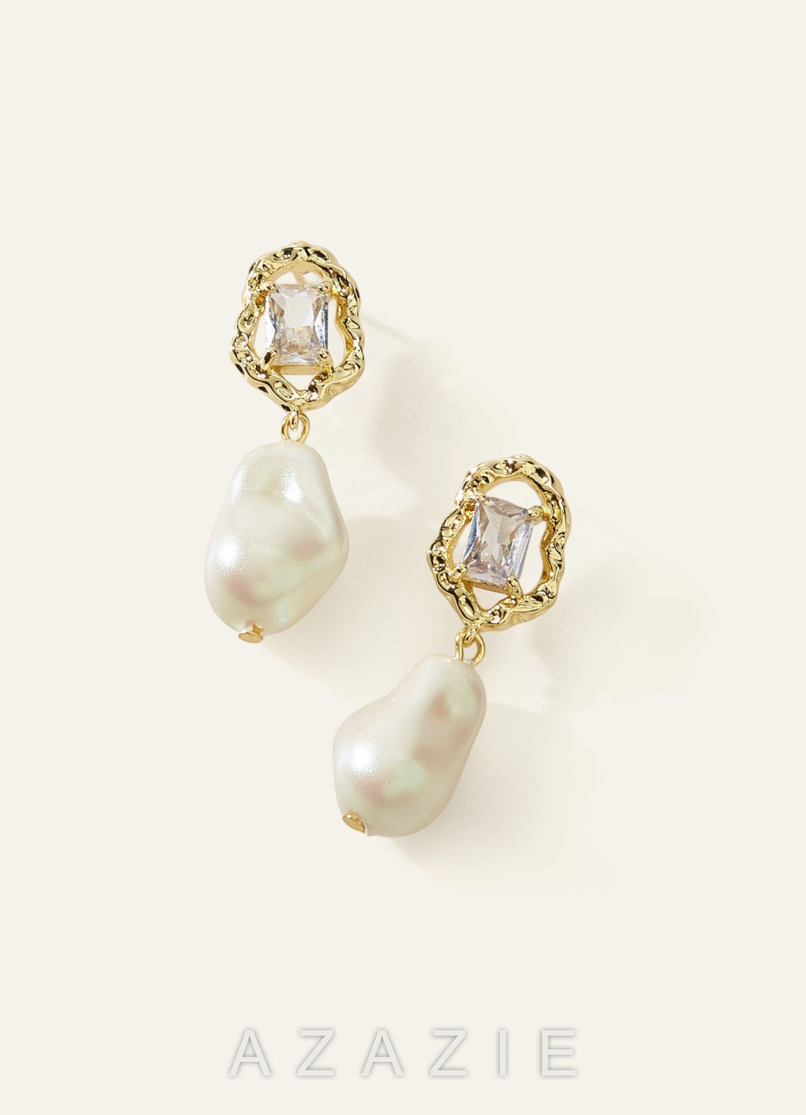 Crystal Baroque Pearl Drop Earrings