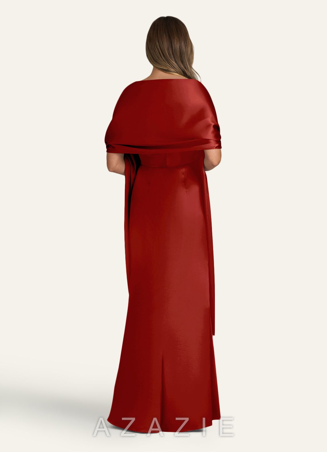 Azazie Matching Color Metallic Satin Shawl