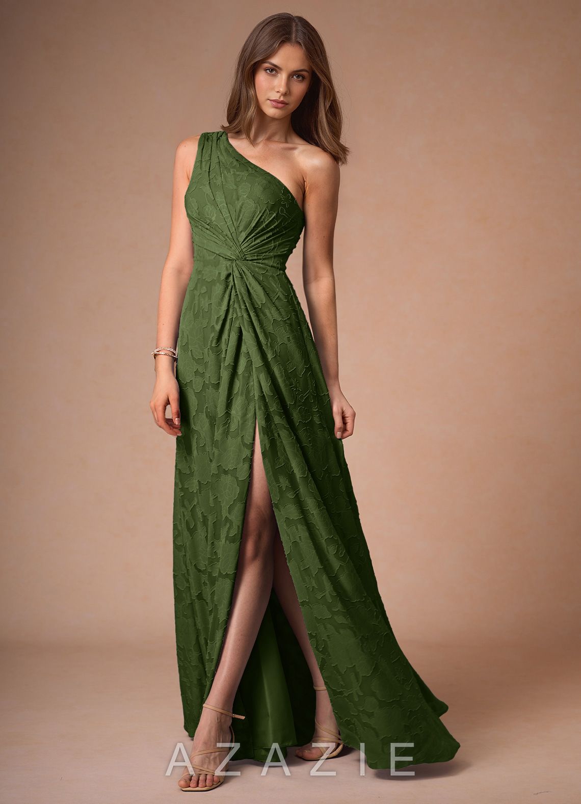 Hermosa {color} One Shoulder Maxi Dress  sp_olive_#111401