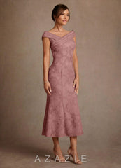 Azazie Keith Dusty Rose Sheath Pleated Floral Burnout Dress dusty_rose