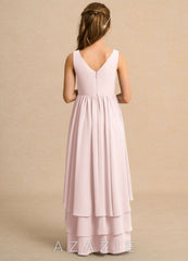 Azazie Kitten Girls Formal Blushing Pink A-Line Chiffon Dress blushing_pink