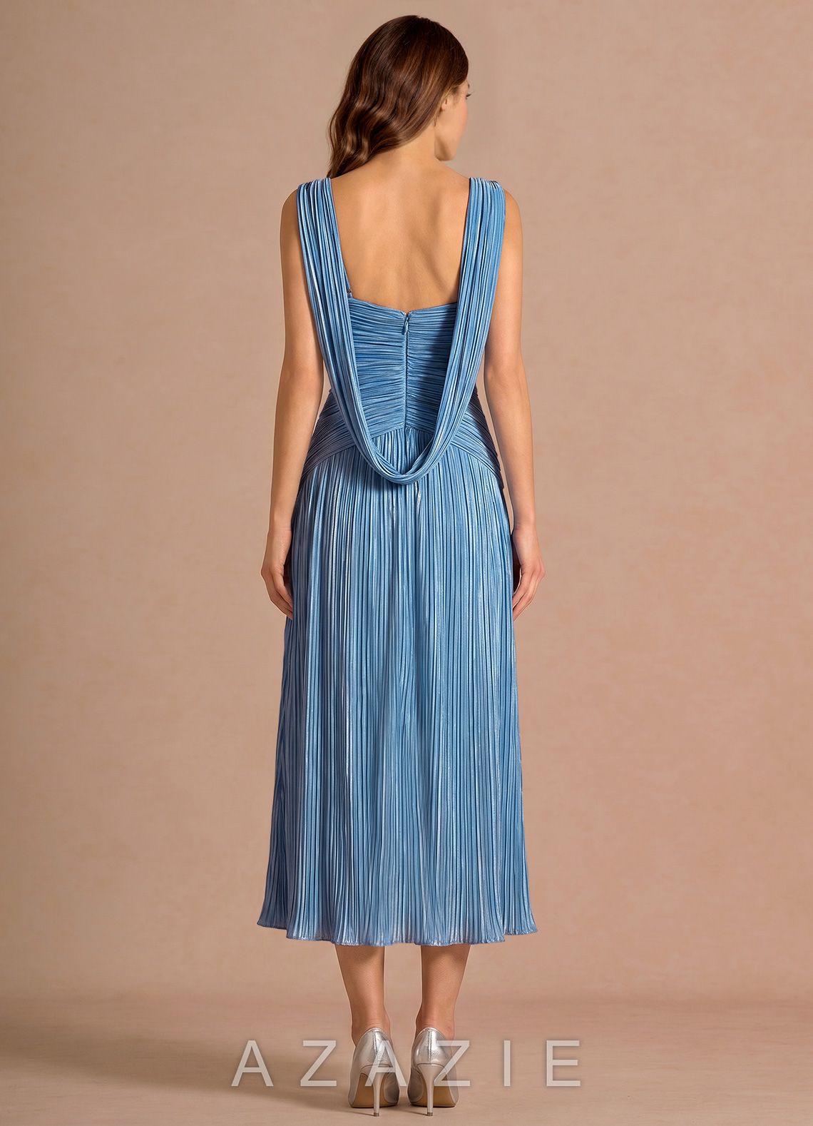 Quellia {color} Midi Dress  sp_dusty_blue_#d134781