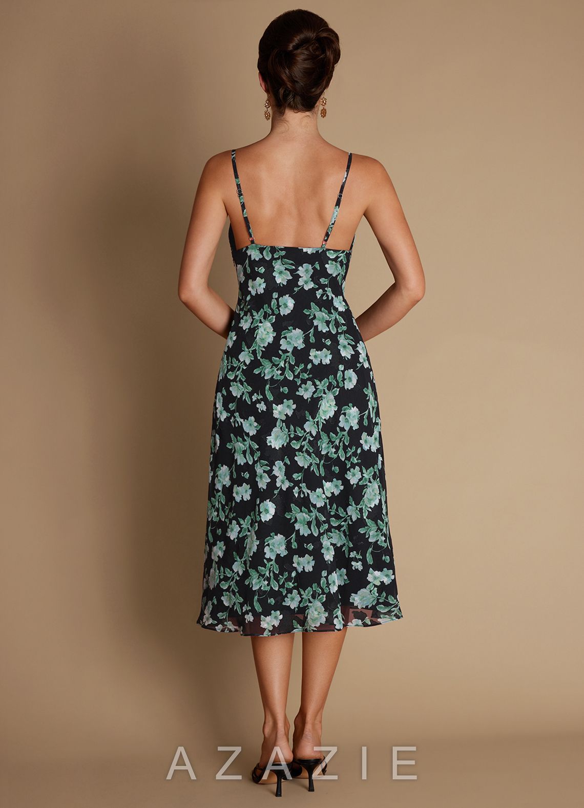 Julia {color} Midi Dress  sp_noir_bloom_#nb134373
